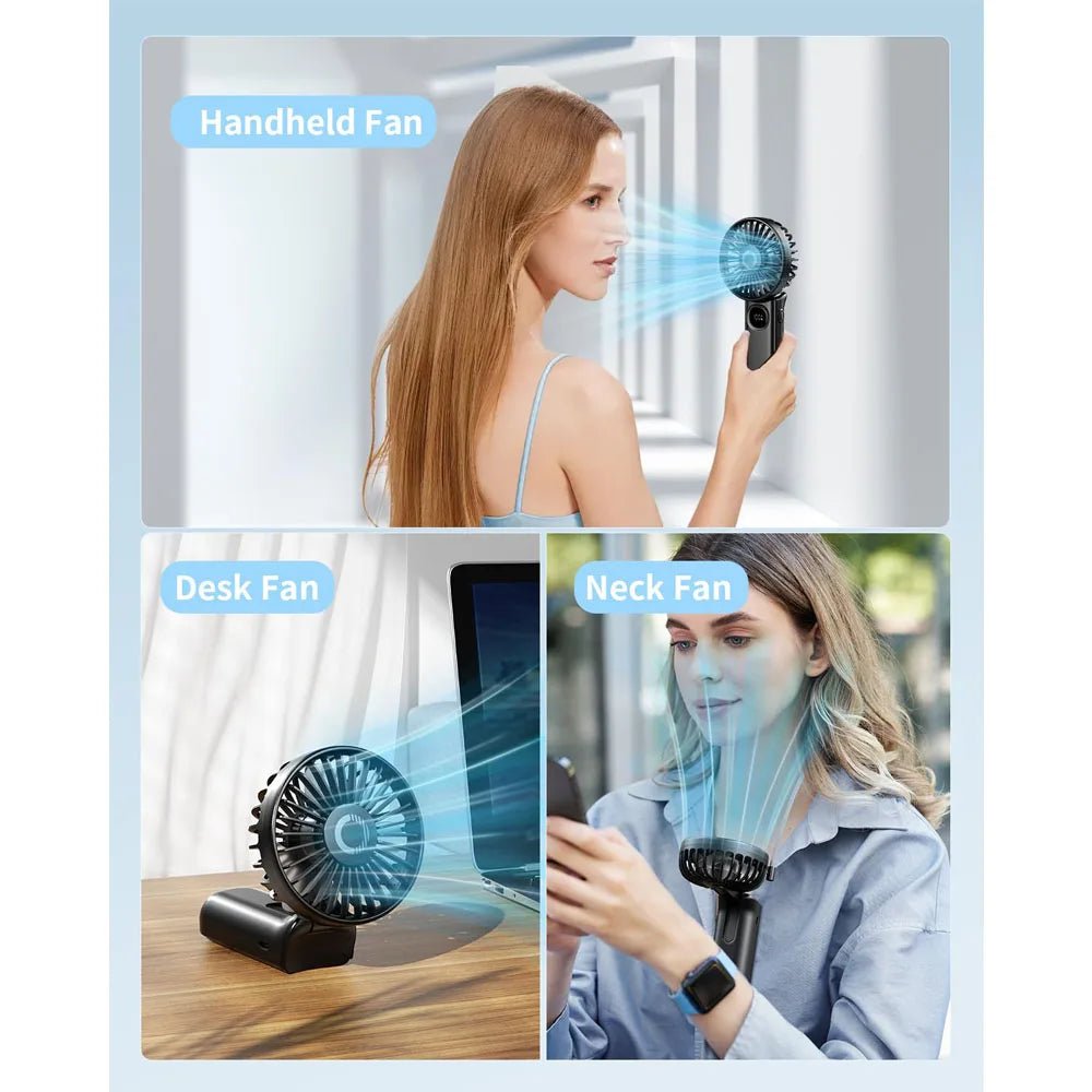 Ventilateur portable pliable coldSky avec affichage LED - heuremarket