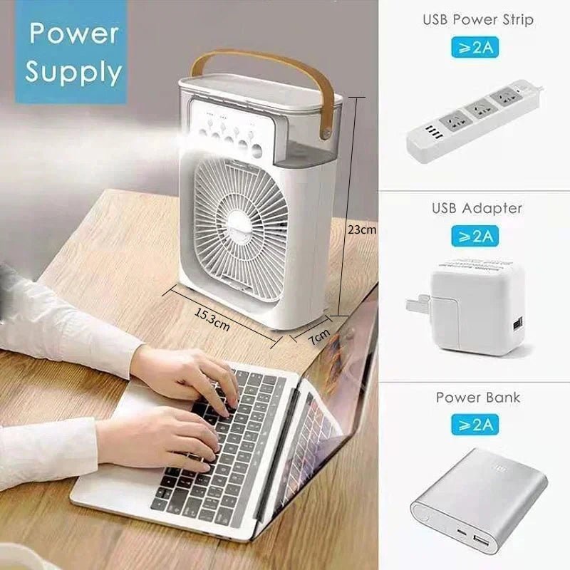 ventilateur 3 en 1 : climatiseur, mini rafraîchisse - heuremarket