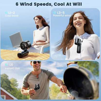 Ventilateur turbo 5000 mAh rechargeable - heuremarket