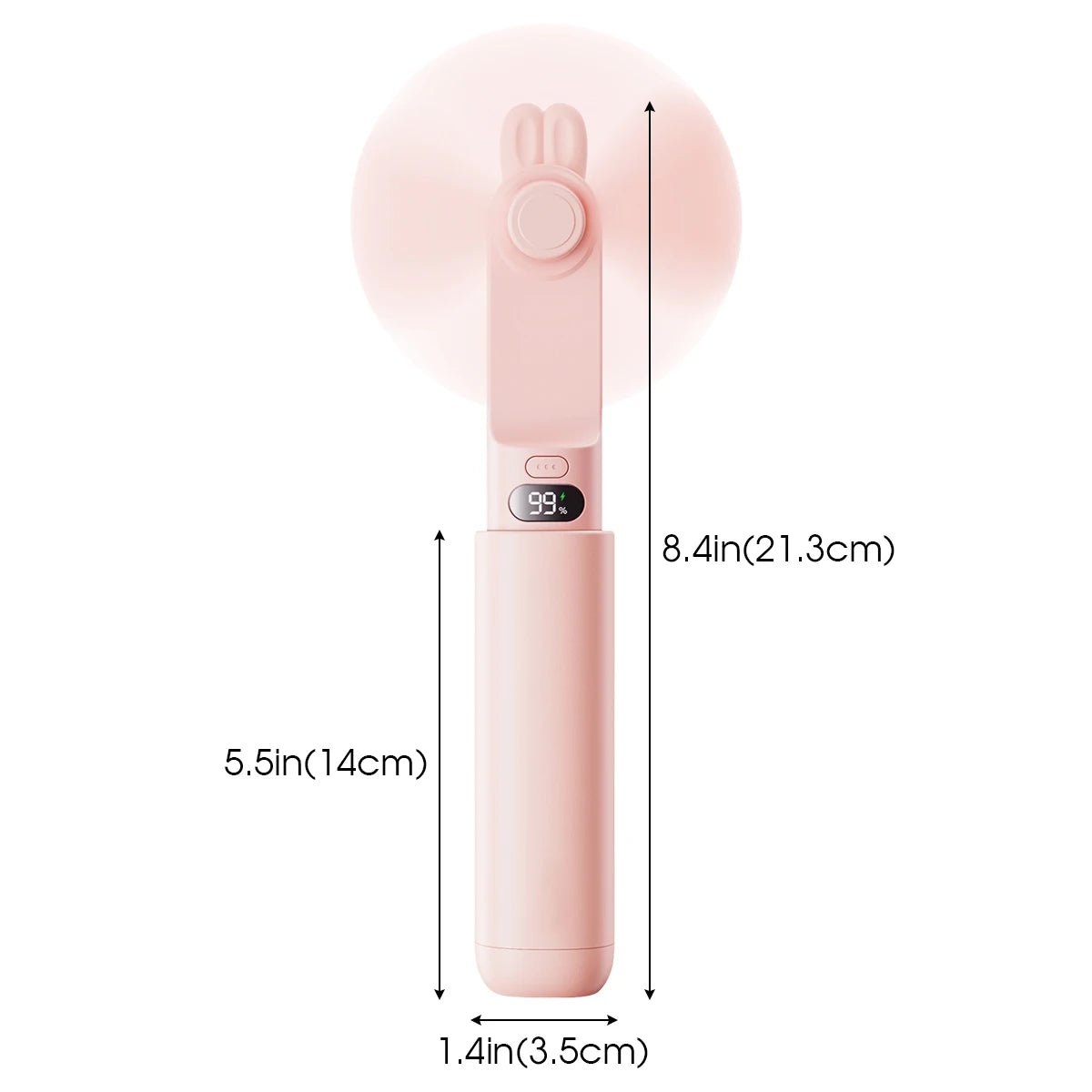 Mini ventilateur portable mignon avec affichage LED, - heuremarket