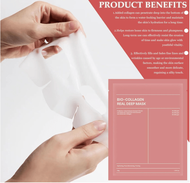 Masques de Collagène Bio – Hydratation Intense, Anti - Rides & Purifiant - heuremarket