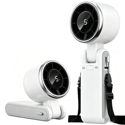 Ventilateur portable 3 en 1 turbo, 5 vitesses, batterie 3600mAh Power, Digital Screen - heuremarket