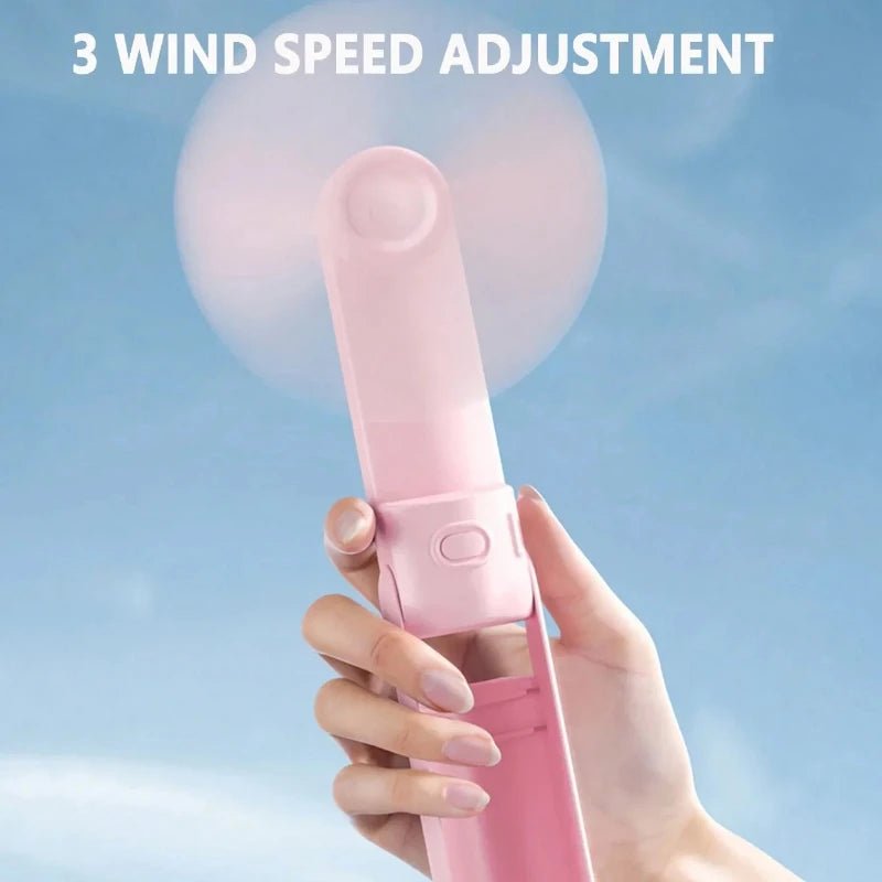 Mini ventilateur portable rechargeable USB, 3 vitesses - heuremarket