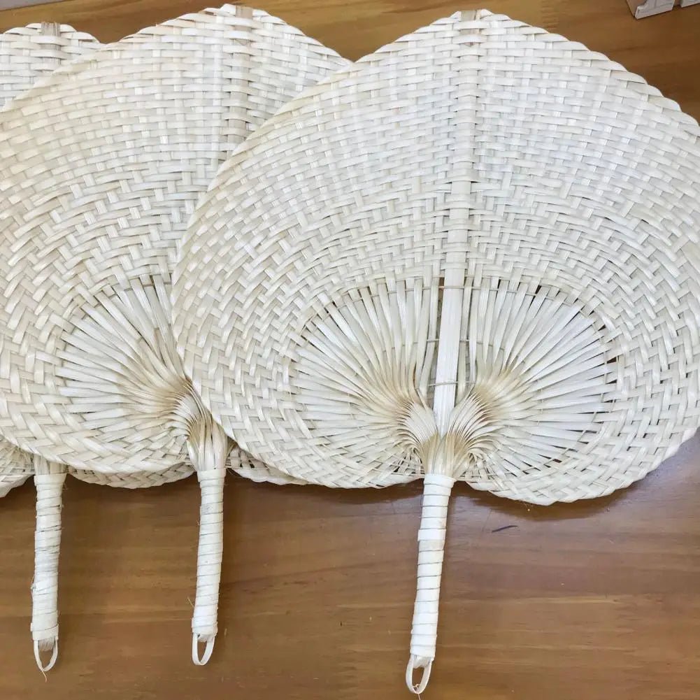 Éventails à main en bambou, tressés à la main en rotin - heuremarket