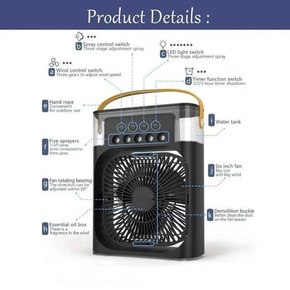ventilateur 3 en 1 : climatiseur, mini rafraîchisse - heuremarket