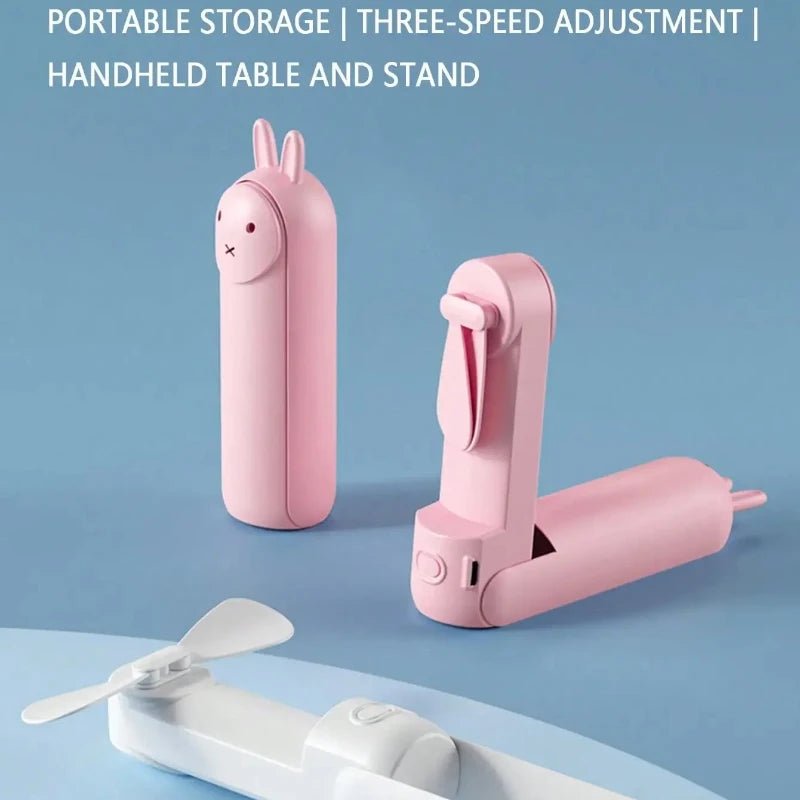 Mini ventilateur portable rechargeable USB, 3 vitesses - heuremarket