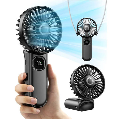 Ventilateur portable pliable coldSky avec affichage LED - heuremarket